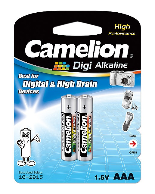 Батарейка AAA Camelion LR03/2-BL (Digi Alkaline) (1шт.)
