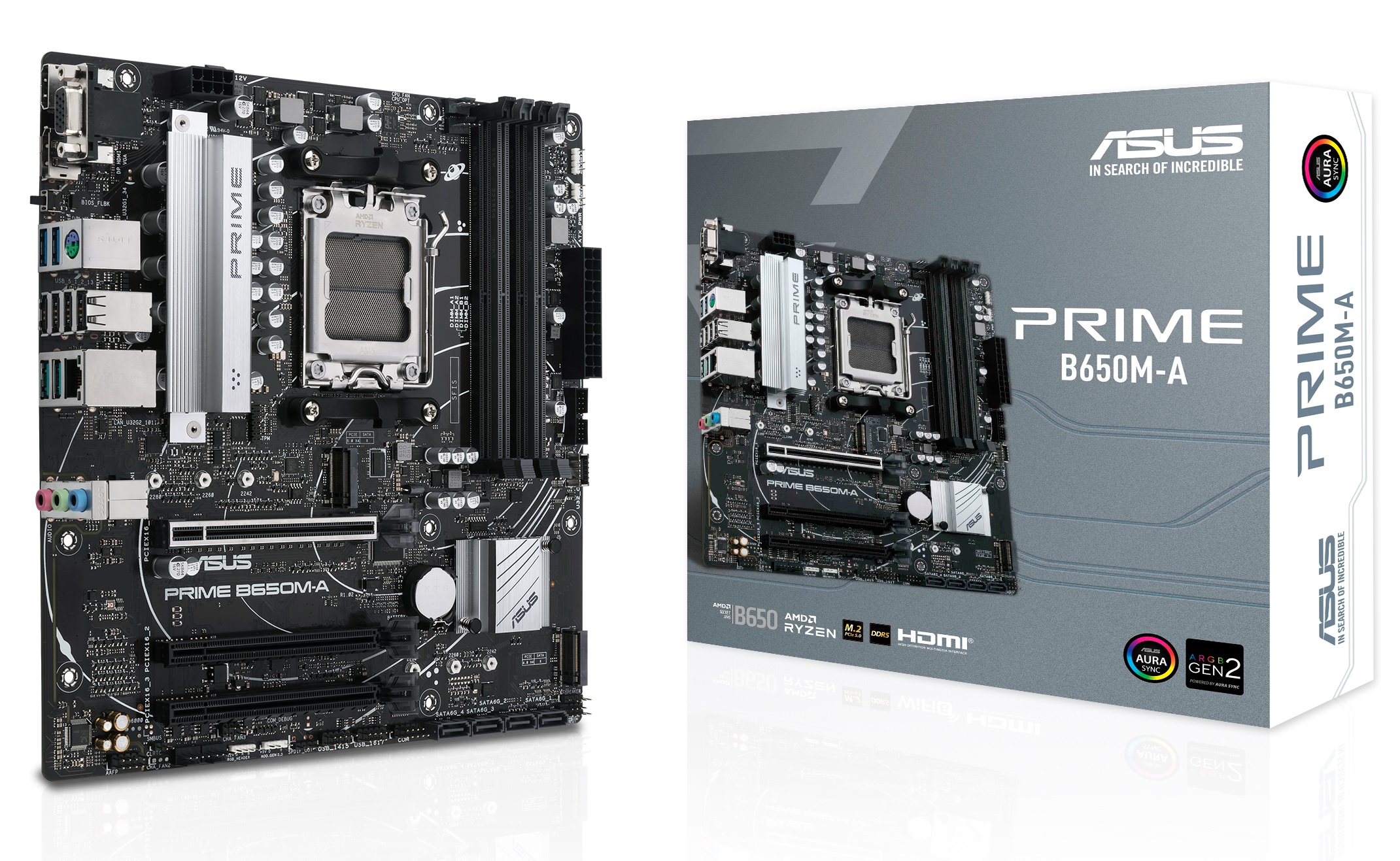 Материнська плата Asus Prime B650M-A, (AM5, B560, PCI-Ex16, M.2, 4xDDR5)