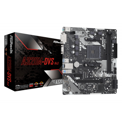Материнська плата ASRock A320M-DVS R4.0 (sAM4, AMD A320, PCI-Ex16)