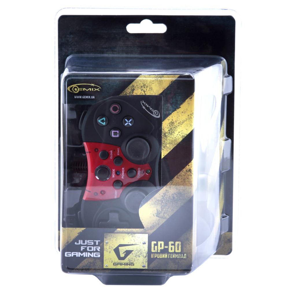 Геймпад Gemix GP-60, USB, black red