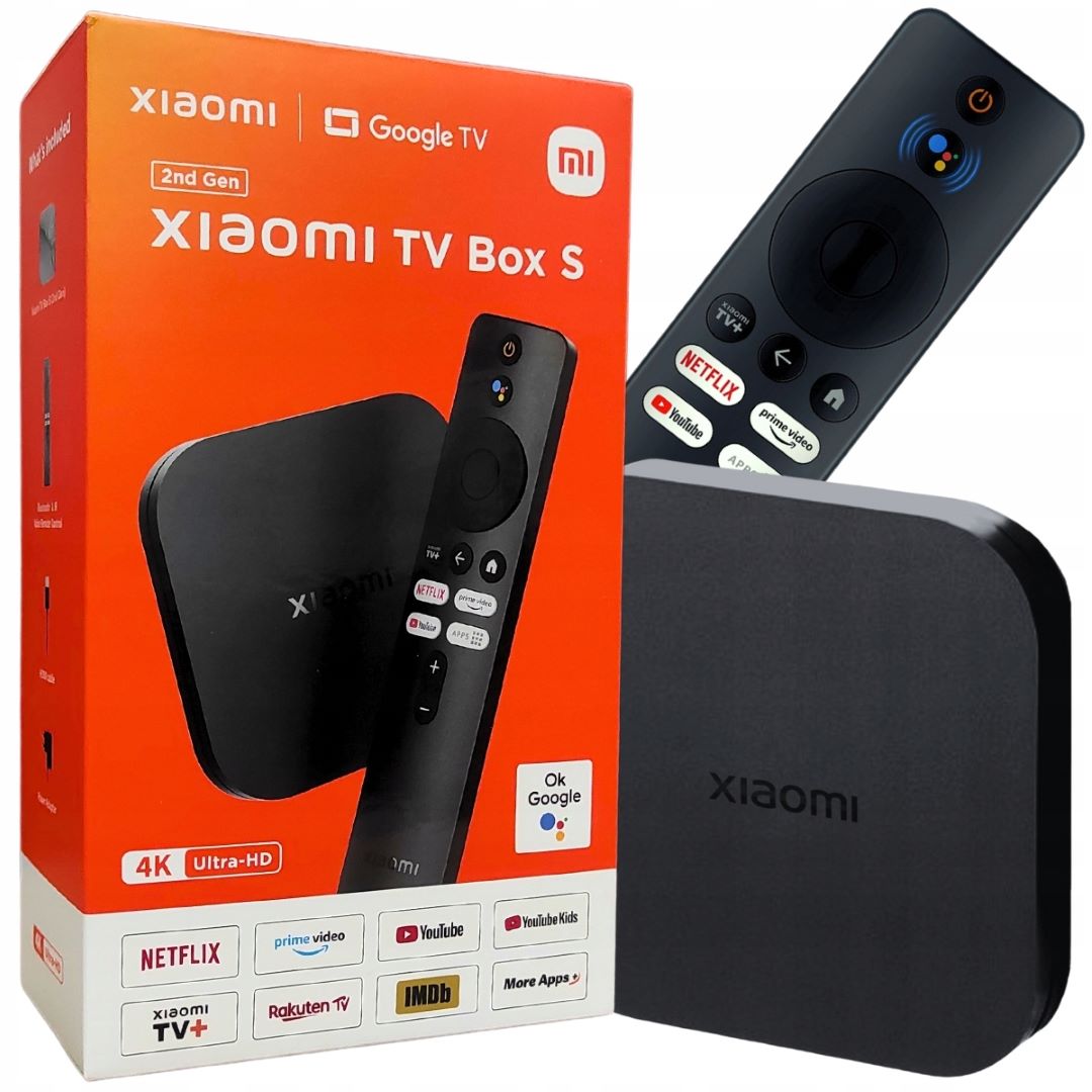 Медиаплеер Xiaomi Mi TV Box S 4K 2nd Gen, 2GB + 8GB (MDZ-28-AA)