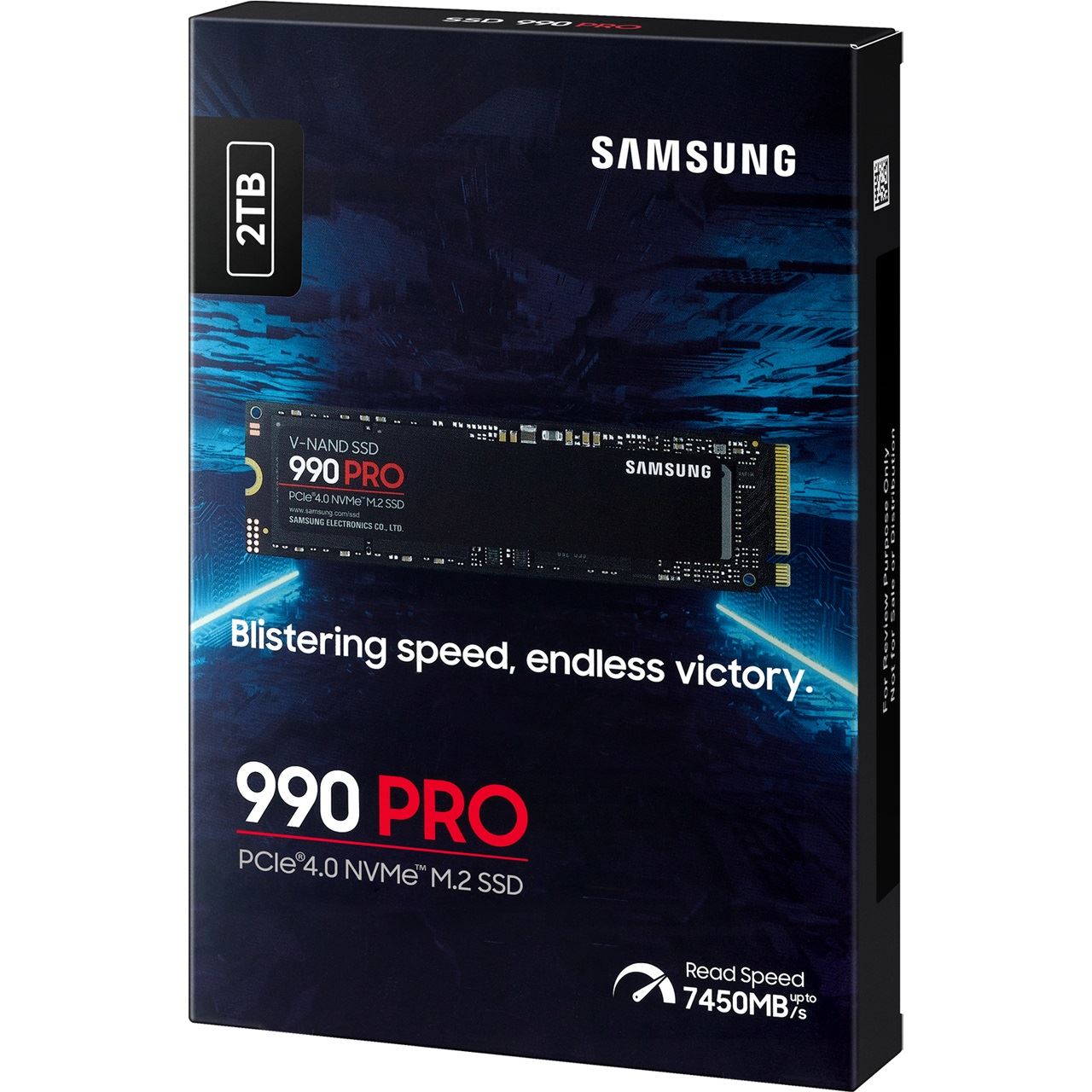 Накопичувач M.2 SSD 2TB Samsung 990 Pro Pascal (TLC), 7450/6900MB/s (MZ-V9P2T0BW)