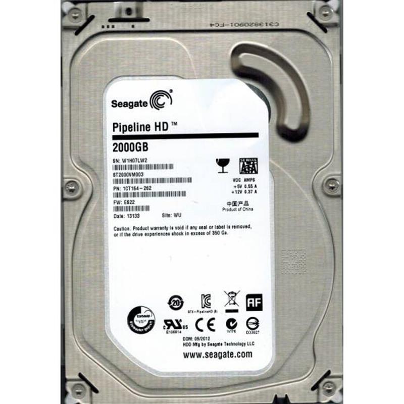 Жорсткий диск HDD 2TB Seagate 5900 64 MB (ST1000VM002) Pipeline 