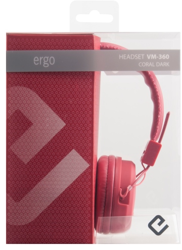 Наушники Ergo VM-360 Coral Dark