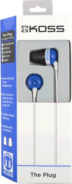 Наушники Koss The Plug Blue