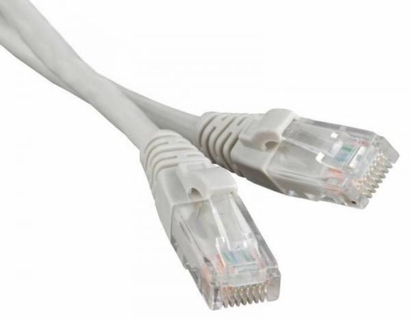 Патч-корд CAT5e UTP RJ45 5m, Ritar сірий Q400 (PCR-CCA/5G)