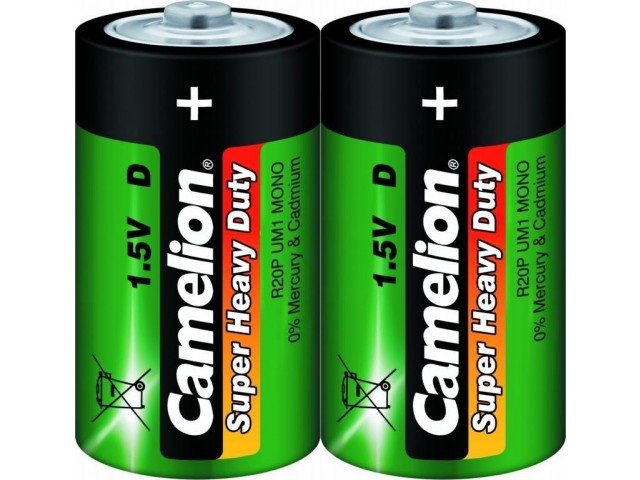 Батарейка Camelion R20/2-Shrink (Super Heavy Duty) (1шт.)