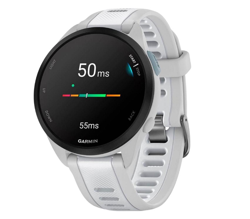 Смарт-часы Garmin Forerunner 165 Mist Gray/Whitestone (010-02863-21), GPS