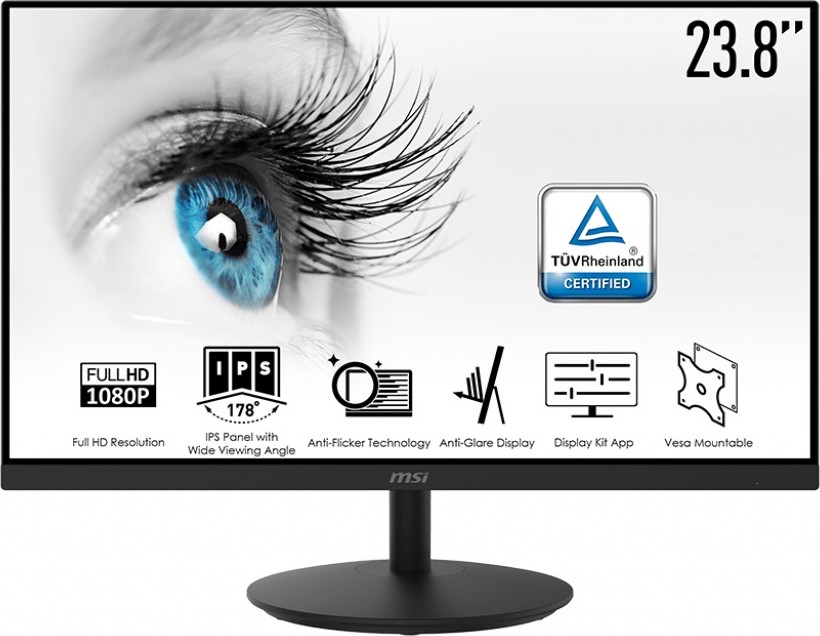 23.8" Монітор MSI PRO MP242 (FHD, IPS, 75 Гц, HDMI, VGA)