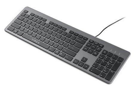 Клавіатура VINGA KB735 , USB, Black-Grey