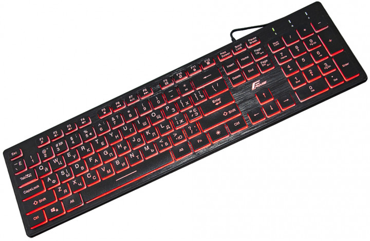 Клавіатура Frime Moonfox 3Color USB RUS/UKR , Black (FLK18210)
