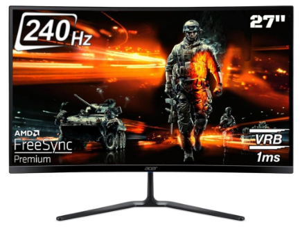 27" Монітор Acer Nitro ED270X2BMIIPX (FHD, VA, 240Hz, 2xHDMI, DisplayPort) Curved