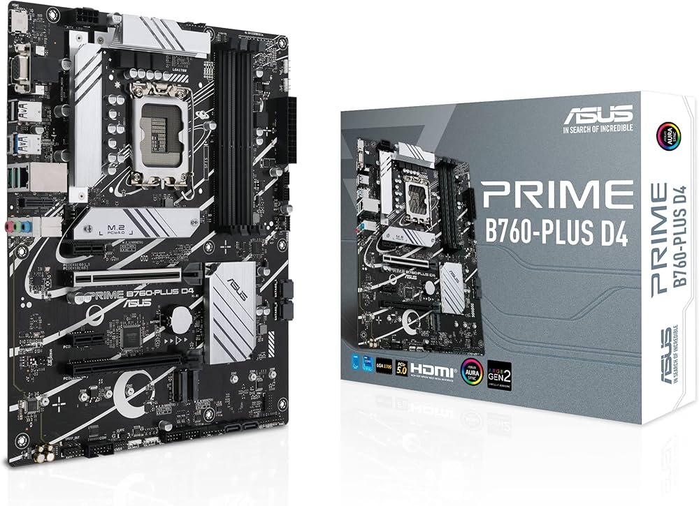 Материнська плата Asus Prime B760-PLUS D4 (s1700, Intel B760M, PCI-Ex16, M.2, 4xDDR4) 