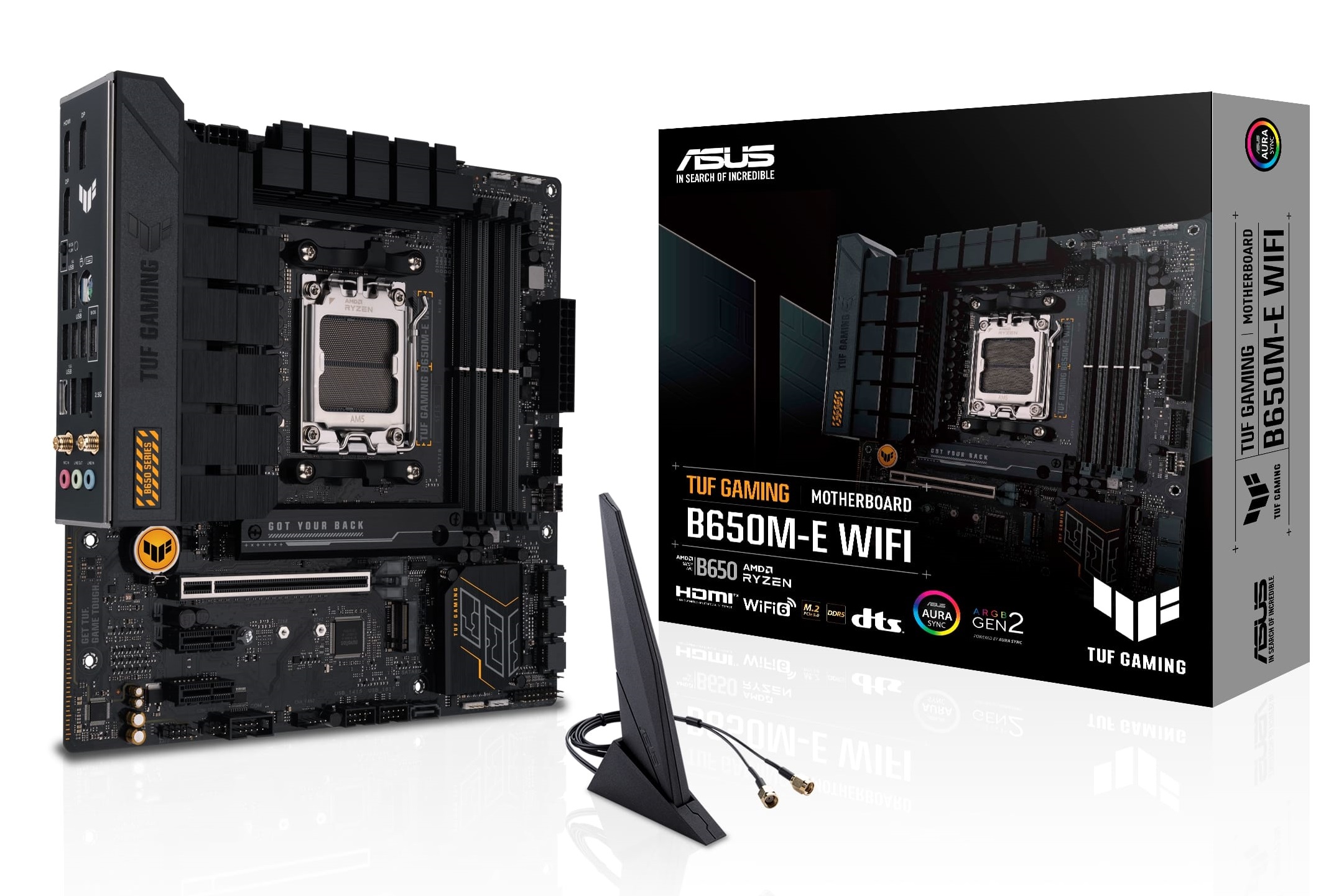 Материнська плата Asus TUF Gaming B650M-E WIFI, (sAM5, AMD B650, PCI-Ex16, 4xDDR5, 2xM.2)