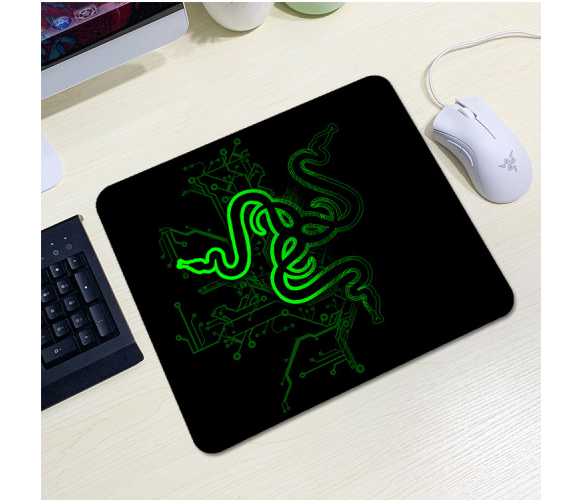 Килимок для мишки RAZER 13, 200*240 товщина 2 мм, колір Black/Green, Пакет (YT-RZ13)