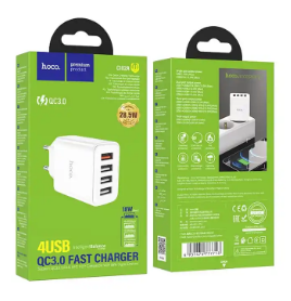 Зарядний пристрій Hoco C102A 18W, 4xUSB, White