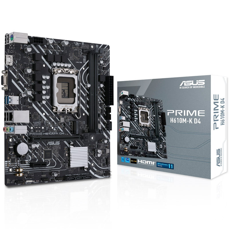 Материнська плата Asus Prime H610M-K D4 (s1700, Intel H610, PCI-Ex16) 