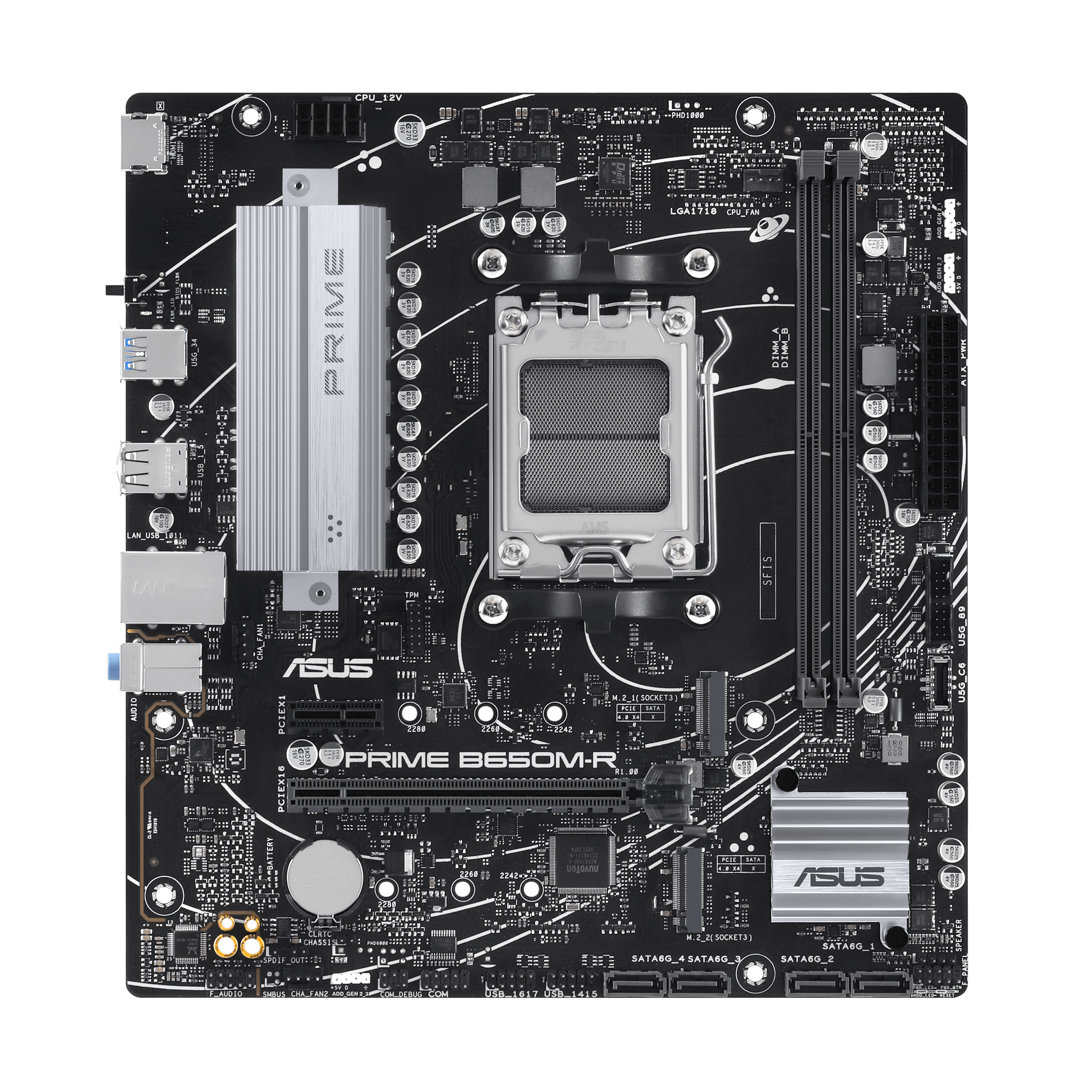 Материнська плата Asus Prime B650M-R, (AM5, B650, PCI-Ex16, M.2, 2xDDR5)