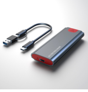 Кишеня для SSDM.2 GUDGA 308 Gray M,2 SSD, NVMe, 1xUSB Type-C 3.1 + OTG 