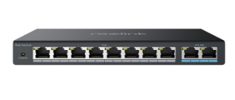 Комутатор Switch 10 Port Reolink RLA-PS1 (2x100/1000 Gigabit, 8x10/100 + PoE)