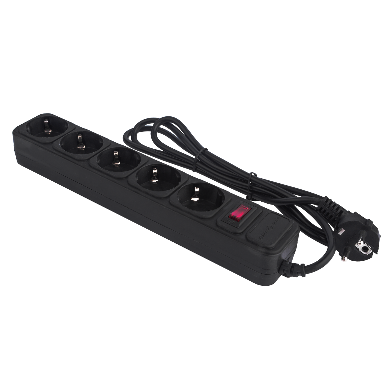 Мережевий фільтр LogicPower LP-X5 2.0 м чорний