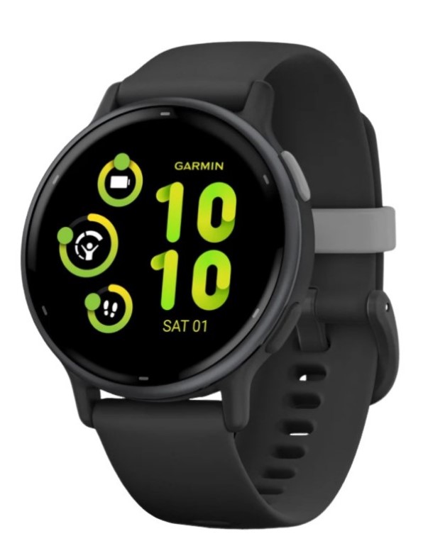 Смарт-часы Garmin Vivoactive 5 Slate Aluminum Bezel with Black Case and Silicone Band (010-02862-10/50/5A)