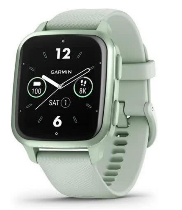 Смарт-часы Garmin Venu Sq 2 Metallic Mint Aluminum Bezel with Cool Mint Case and Silicone Band (010-02701-12)