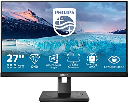 27" Монітор Philips 275S1AE/00, (QHD, IPS, 75 Hz, HDMI, DVI, DP)