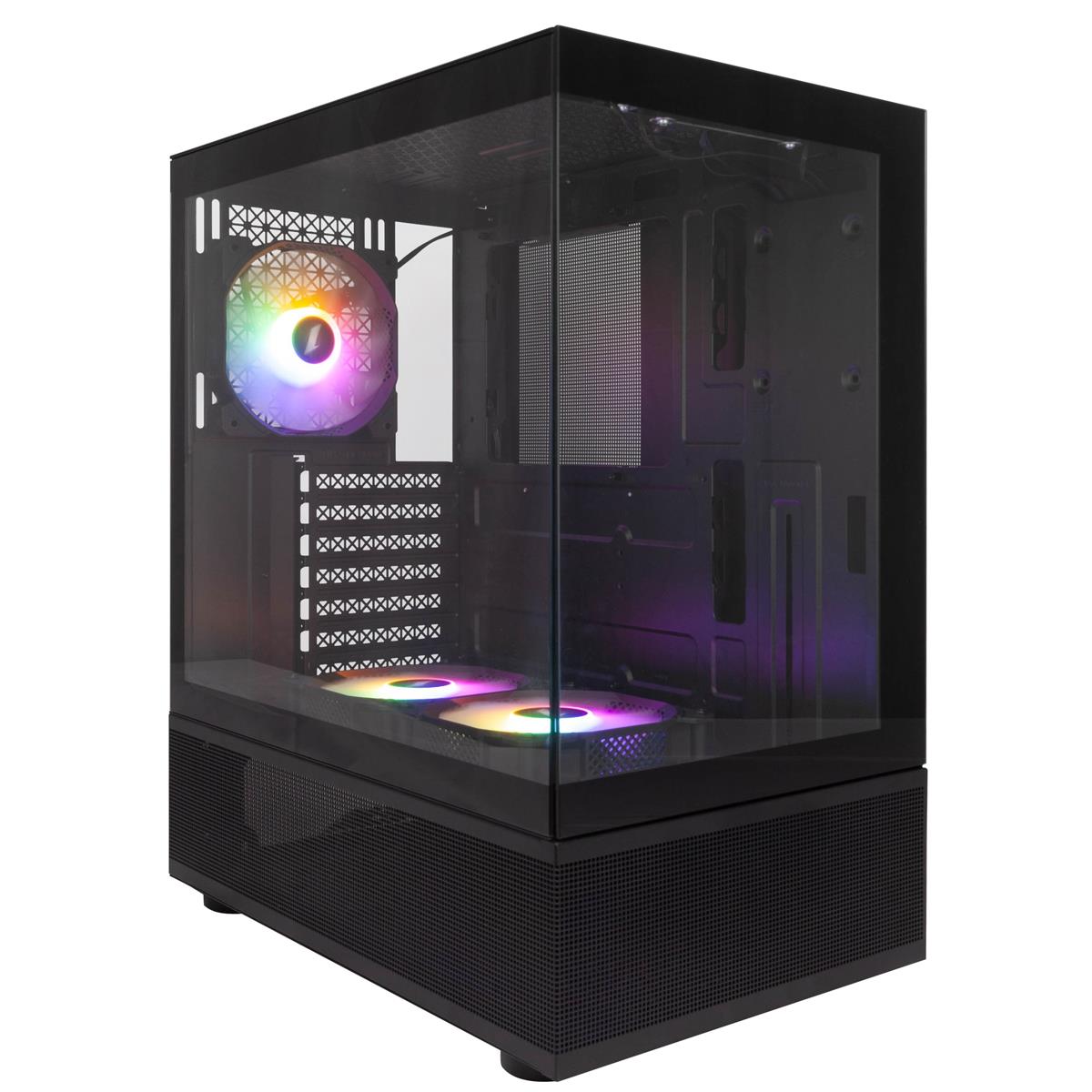 Корпус 1stPlayer MIKU Mi7-A-BK-2F7R-1F7 Black без БЖ