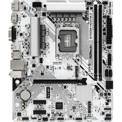 Материнская плата ASRock B760M-HDV/M.2 (s1700, Intel H610, PCI-Ex16, 2xDDR5, M.2) 