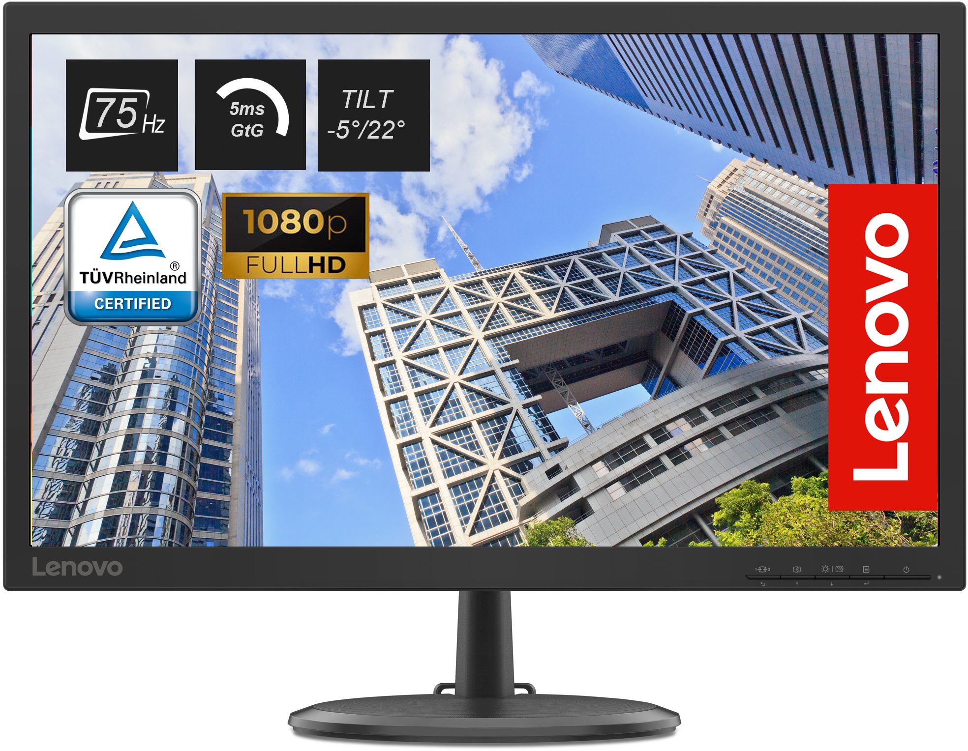 21.5" Монітор Lenovo D22-20, (FHD TN, VGA, HDMI)