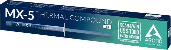 Термопаста Arctic Cooling MX-5. 2г, 8.5 W/mK (ACTCP00043A)