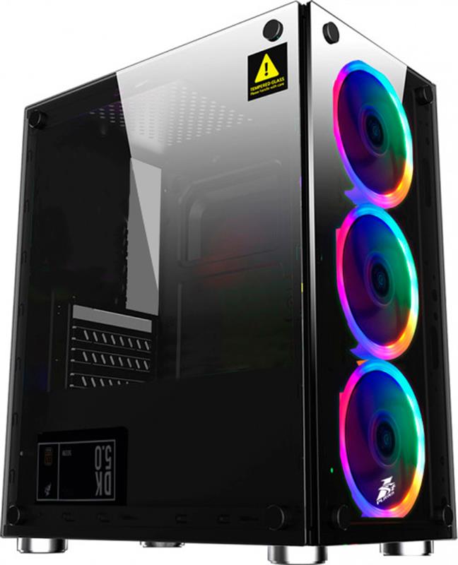 Корпус 1stPlayer X2-3R1 Color LED Black без БЖ
