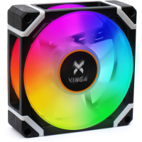 Вентилятор для охолаждения корпусной Vinga RGB fan-08, 80*80*25мм, 3-pin