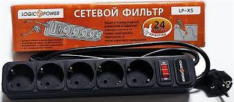 Мережевий фільтр LogicPower LP-X5 3,0 м чорний