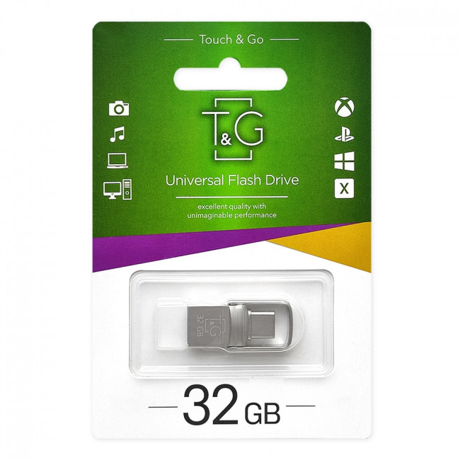 Флеш память USB 32GB T&G Metal (TG104TC-32G)