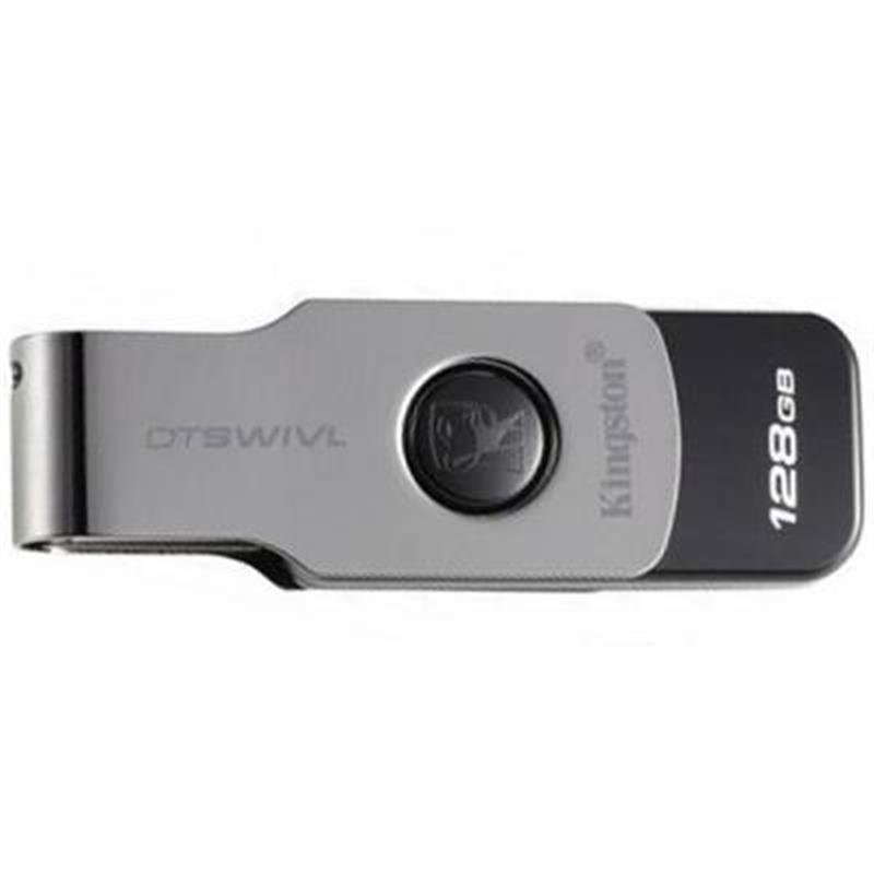 Флеш память USB 128GB Kingston DataTraver Swivl Black (DTSWIVL/128GB)