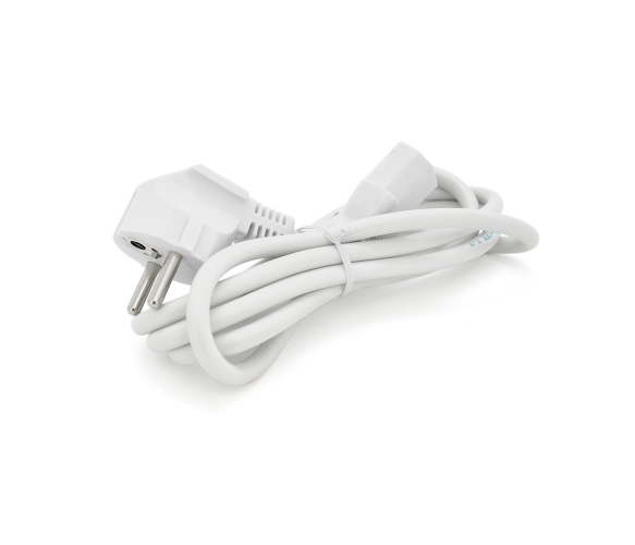 Кабель Power для ПК, 1.8 м, Ritar PC-186 CEE7/17-C13, 0.75mm, 3 pin (евровилка), White, OEM, Медь