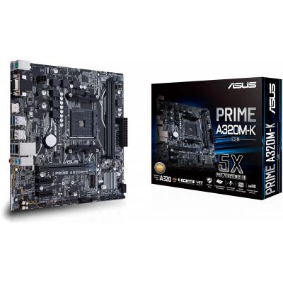 Материнська плата Asus Prime A320M-K CSM (sAM4, AMD A320, 2x DDR4, 1x PCI-Ex16, 1x M.2)