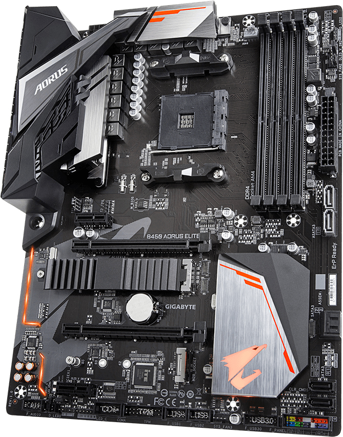 Материнська плата Gigabyte B450 Aorus Elite V2 (sAM4, AMD B450, PCI-Ex16)