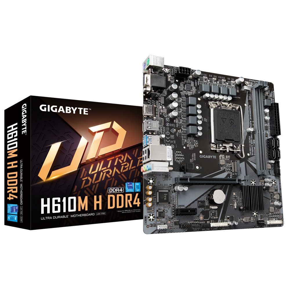 Материнська плата Gigabyte H610M H (s1700, Intel H610, PCI-Ex16) 