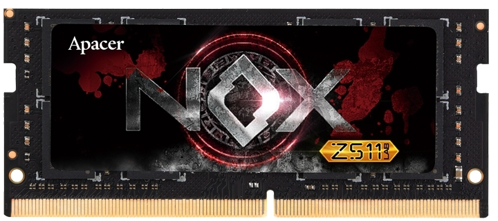 Модуль пам'яті SoDDR 4 16GB 3200 MHz Apacer NOX Black (A4S16G32CLYBDAA-1)
