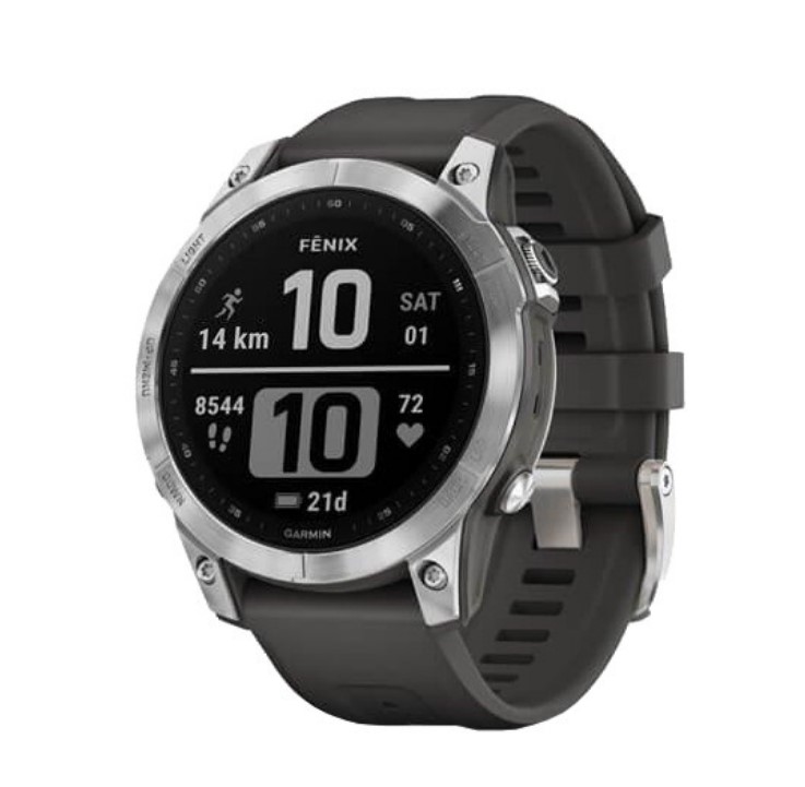 Смарт-часы Garmin Fenix 7 Silver with Graphite Band (010-02540-01), GPS