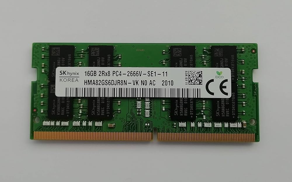 Модуль пам'яті SoDDR 4 16GB 2666 MHz 1.2v Hynix (HMA82GS6DJR8N-VK)