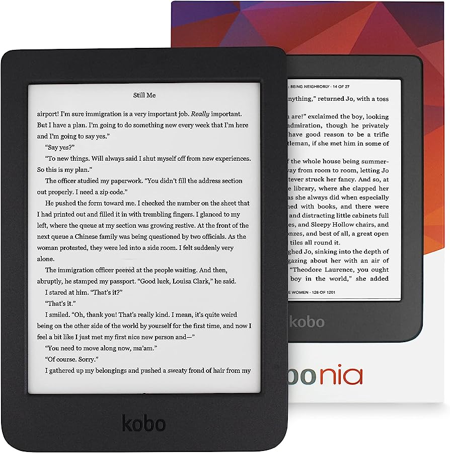 Электронная книга Kobo Nia 6" 212 ppi, ROM 8GB, RAM 256MB, Wi-Fi (N306-KU-BK-K-EP) Black