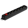 Мережевий фільтр Sven Optima 1,8 м, Black (00100085)