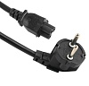 Кабель Power для ноутбука Schuko PC-186 CEE7/7-IEC C15, 1.5M, 0.75mm, для ноутбука, OEM Q25/300