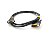 Кабель для монітора VGA - DVI I (24+5) 1.5м, круглий, чорний (NX-VGA-DVI1.5m/Bk)