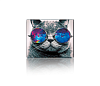Килимок для мишки Cat with Glasses, 250*300 товщина 2 мм, прошитий, колір Gray, Пакет (YT-CAT20)