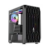 Корпус 1stPlayer AY7-BK-4F1 Black без БЖ